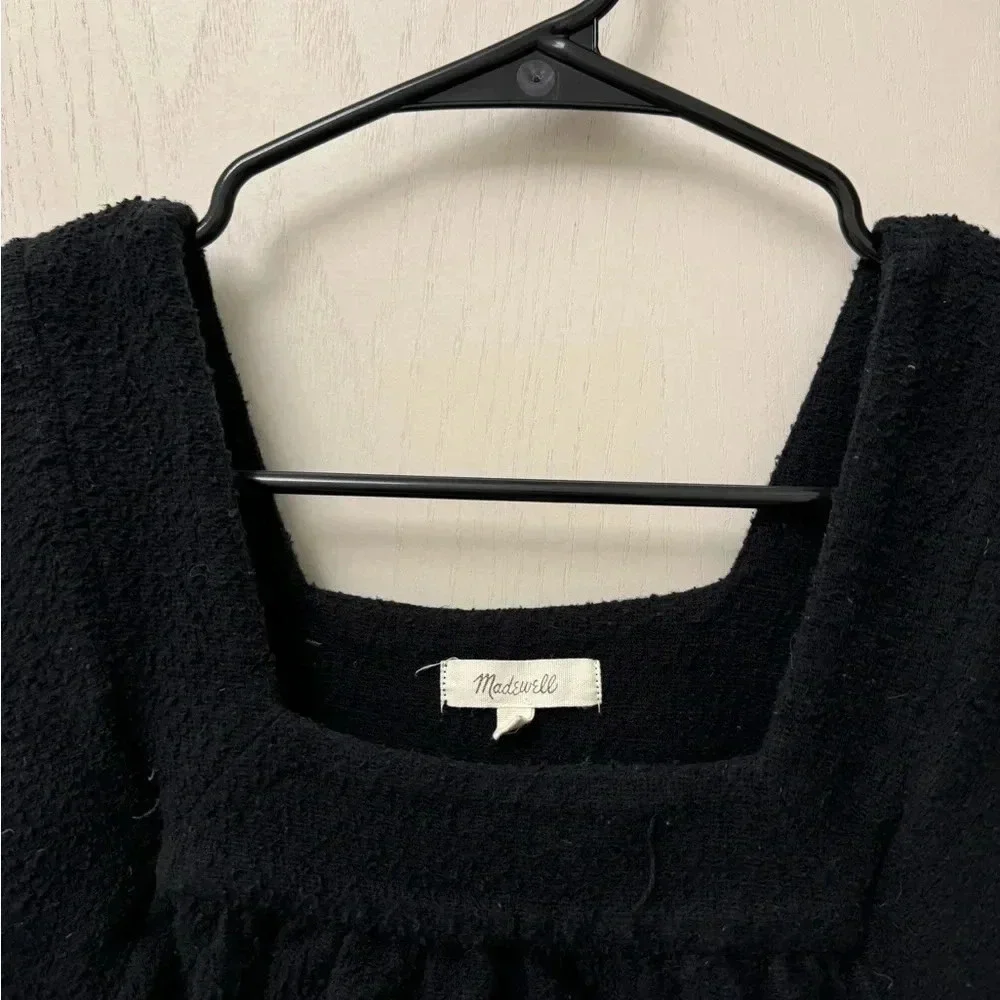 Black‎ Madewell Texture & Thread Butterfly Top Size S EUC - Picture 3 of 10